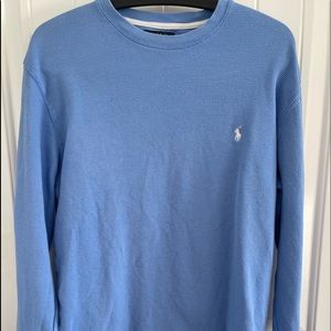 Men’s thermal Polo long sleeve shirt.